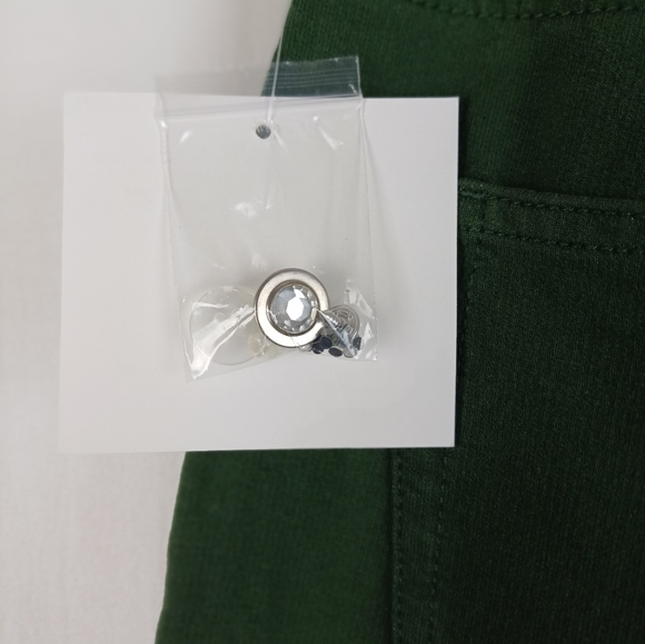 NWOT Quacker Factory Jeans Bootcut Dream Jeannes Dark Olive Size 14 A210151 - Picture 6 of 9